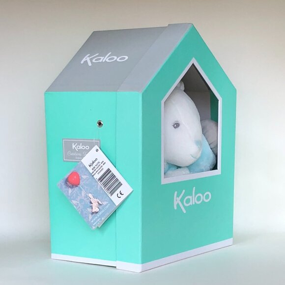 Kaloo Brand New Medium Rabbit Aqua Baby Plush Animal Bunny   🐰💙🌿 - Picture 8 of 11